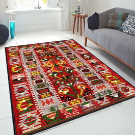 Conceptum Els1786 Alfombra de Terciopelo Multicolor 80 x 120 cm